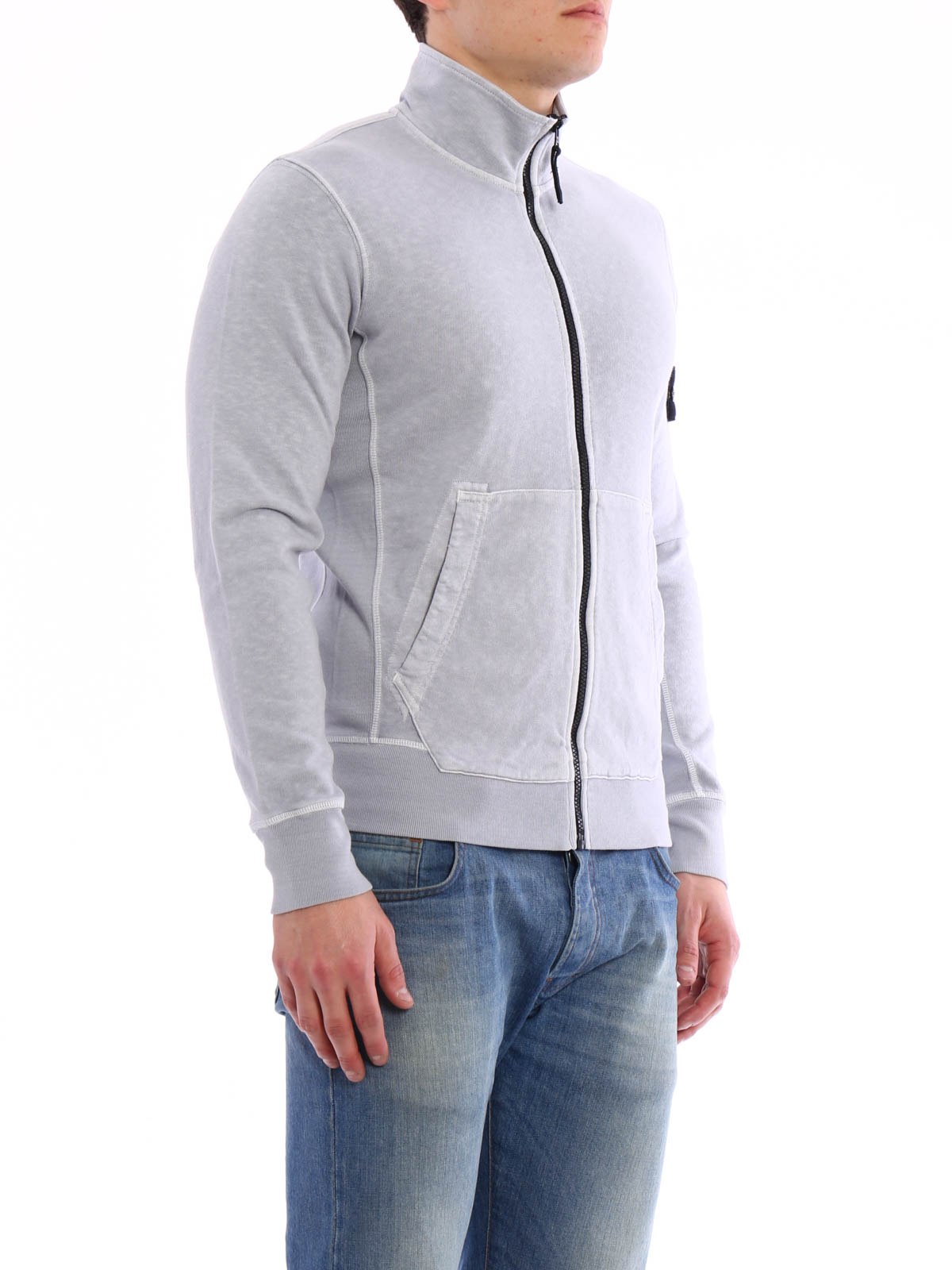 Stone Island Zip fastened sweatshirt - Grey - Men|641566460V0164