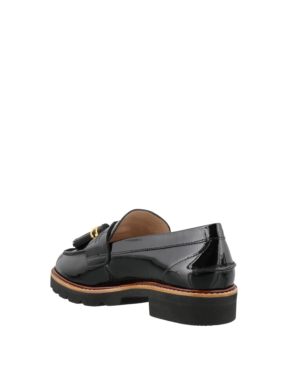 Stuart Weitzman Manila loafers MANILASIGNATUREBLACKPATENTLEATHER