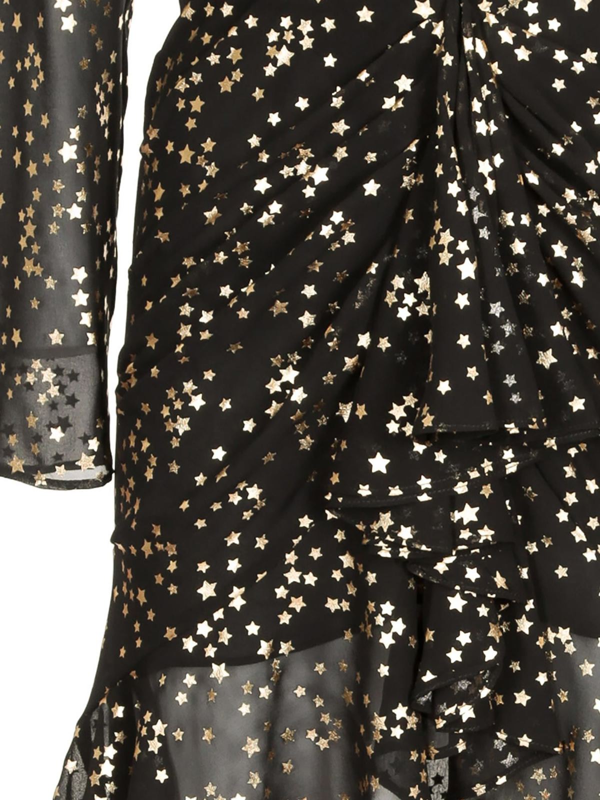 The Attico Stars long dress in black - Black|202WCA19E012105