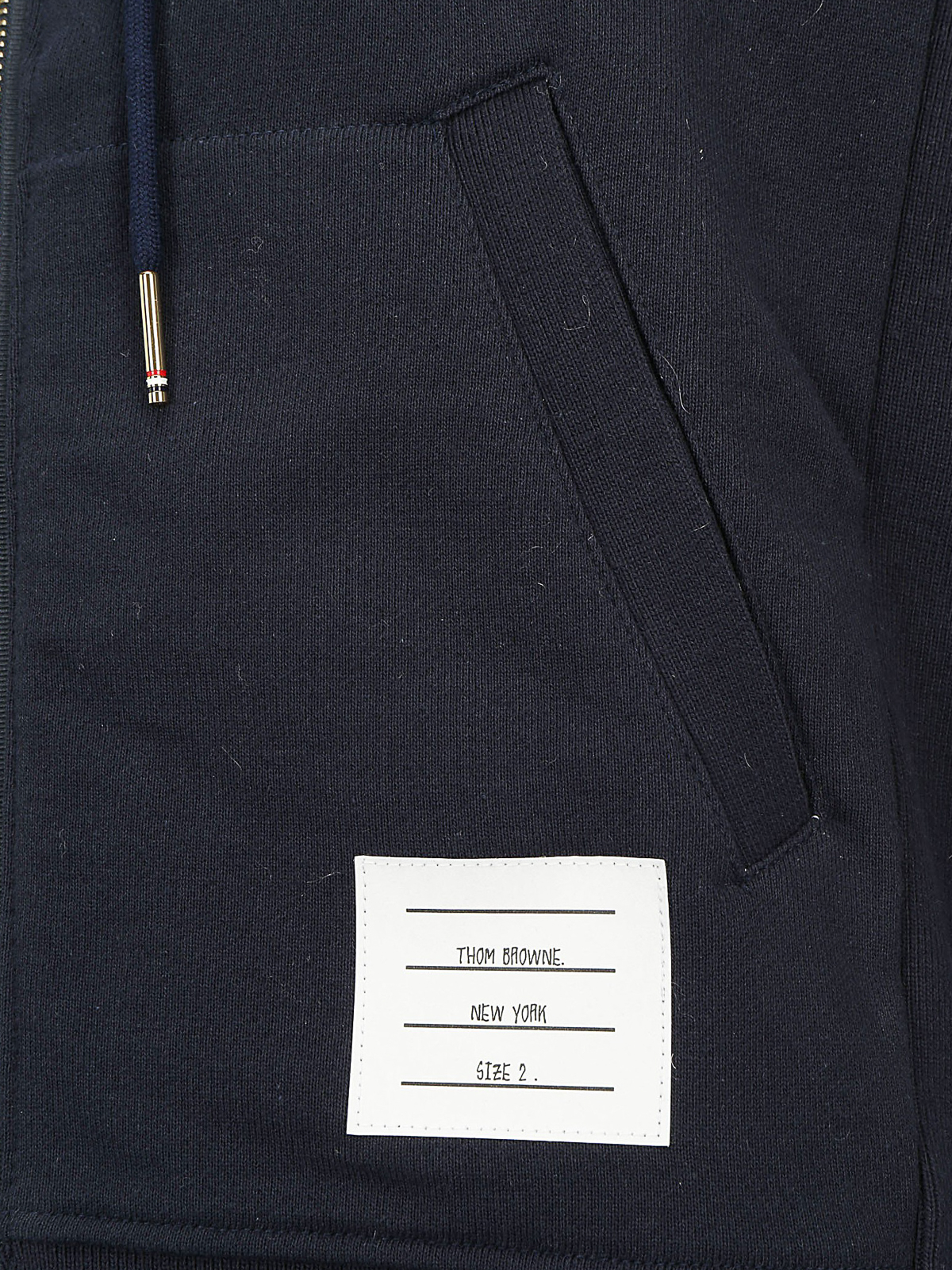 Shop Thom Browne Cotton Jersey Hoodie In Dark Blue