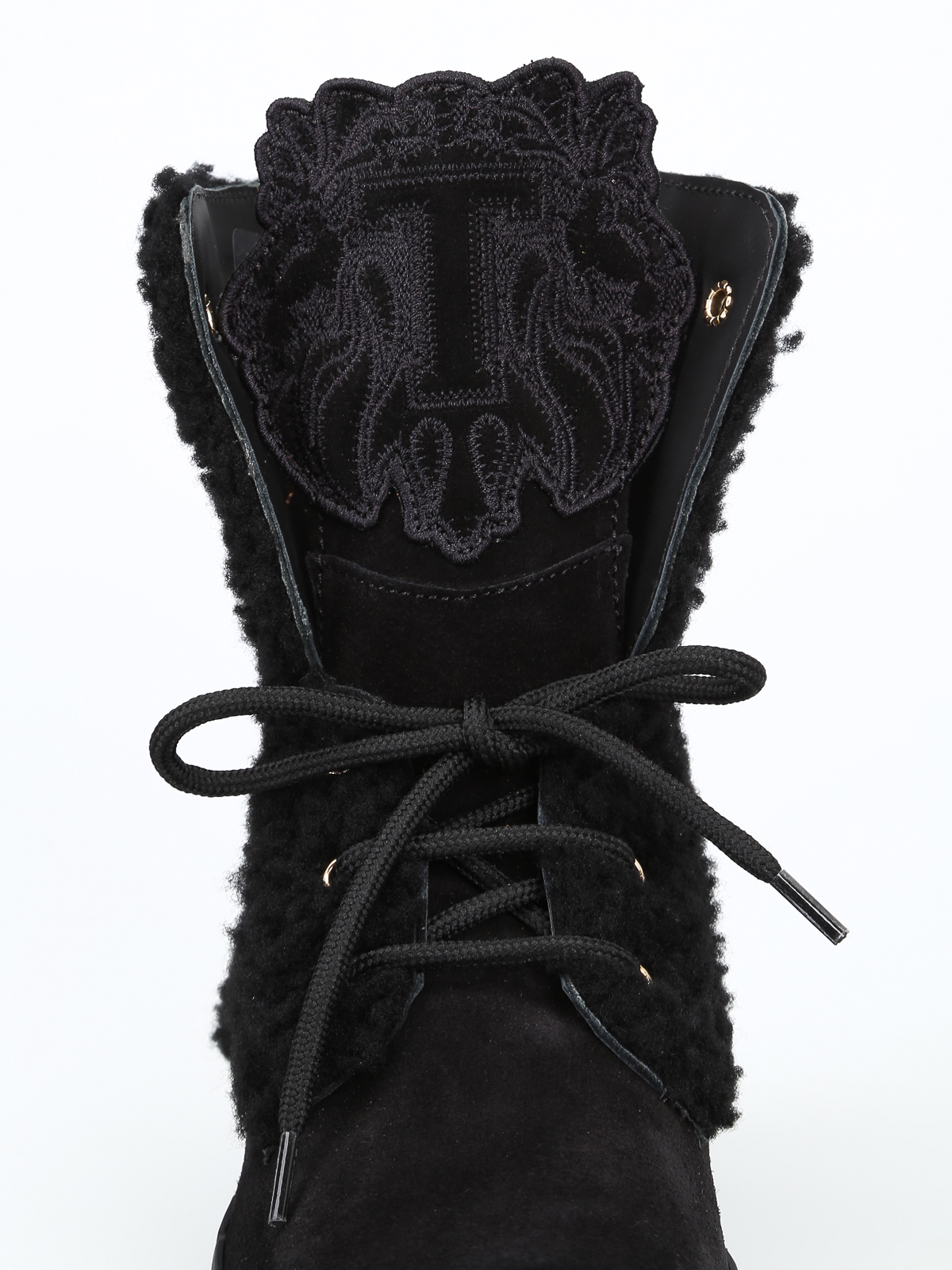 Tod\'s Suede-Trim Boot, Black Tod main image 2