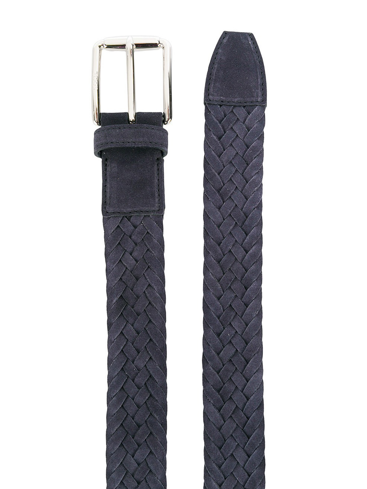 Shop Tod's Woven Leather Belt In Azul