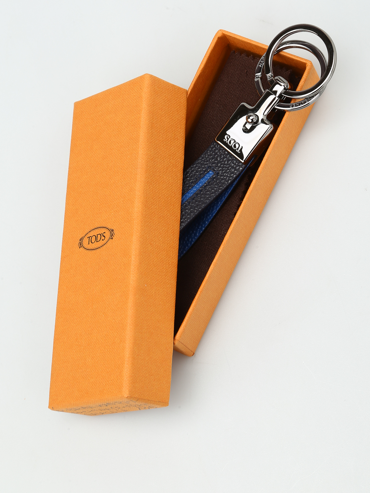 Portachiavi In Pelle Per Fiat 500X - Con Anello A D Girevole E Cacciavite, Nero Elegante