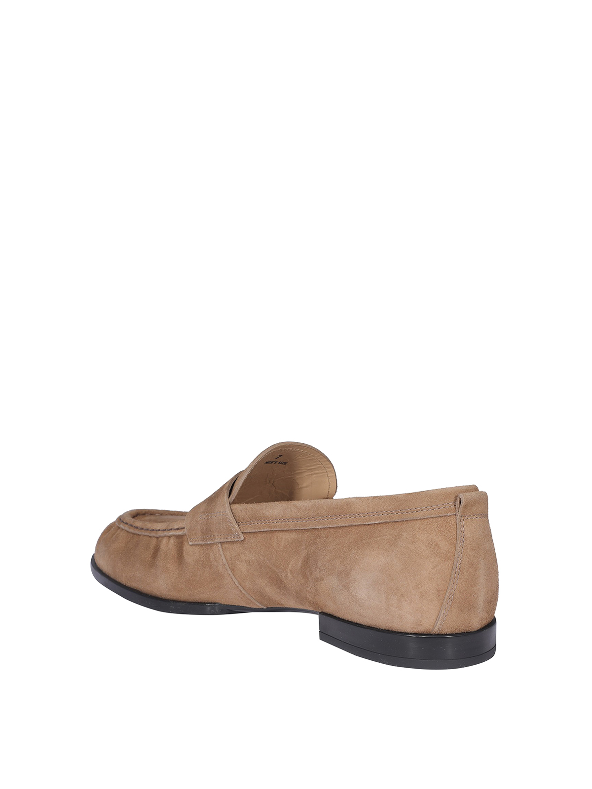 Shop Tod's Classic Suede Loafers In Beige