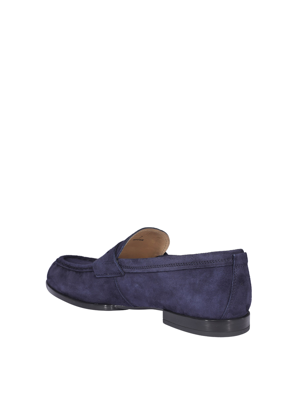 Shop Tod's Classic Suede Loafers In Azul Oscuro