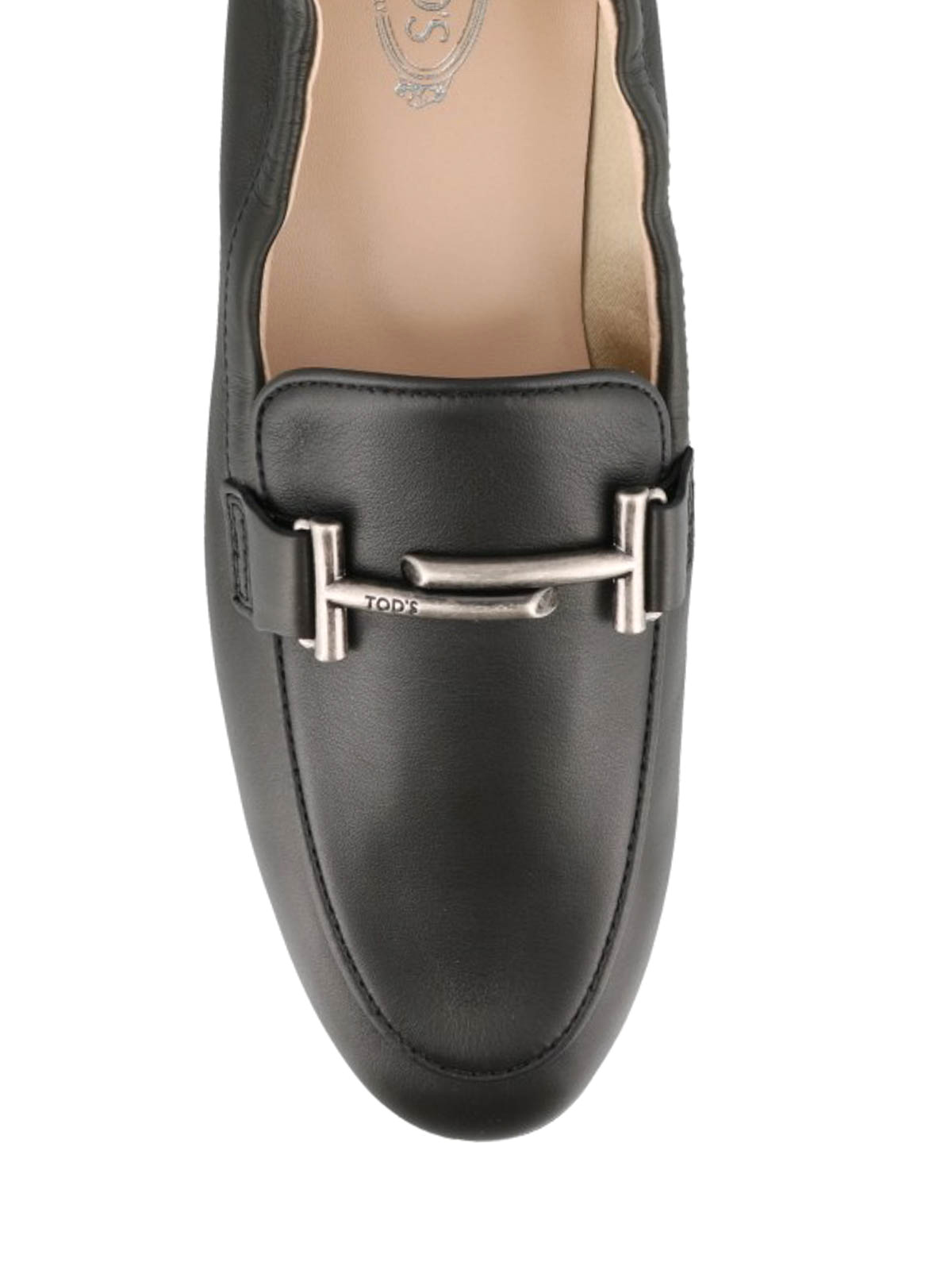 pilot foretrækkes Hæl Loafers & Slippers Tod's - Double T black smooth leather loafers -  XXW79A0X010NYHB999