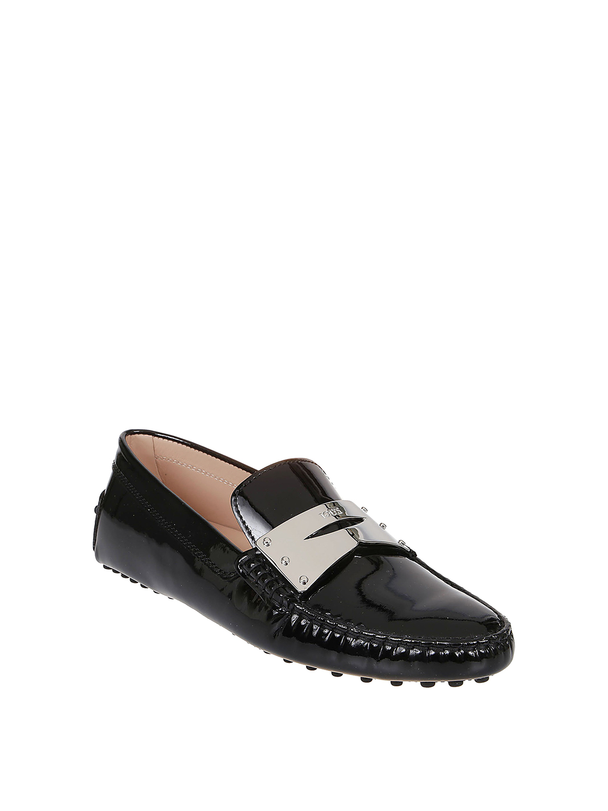 Gommino patent-leather loafers