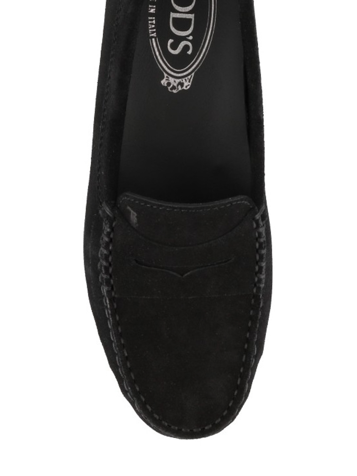 Shop Tod's Gommino Classic Black Suede Loafers In Negro