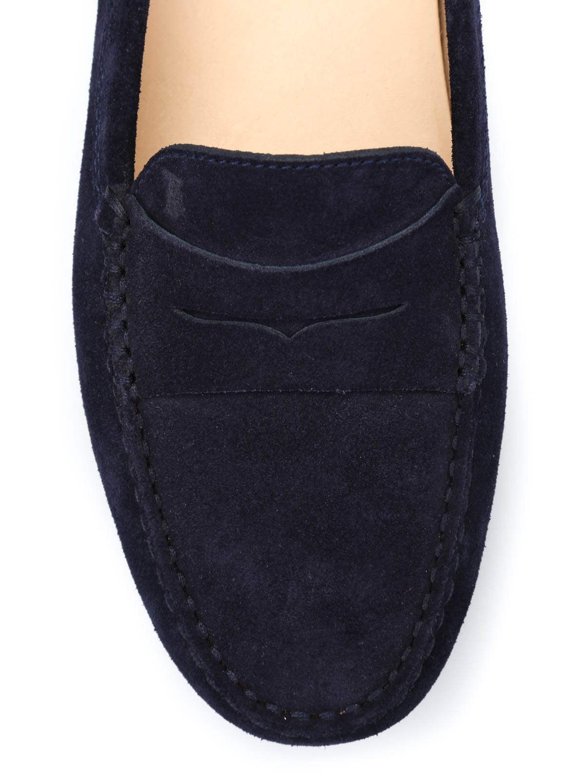 Shop Tod's Gommino Loafers In Azul Oscuro