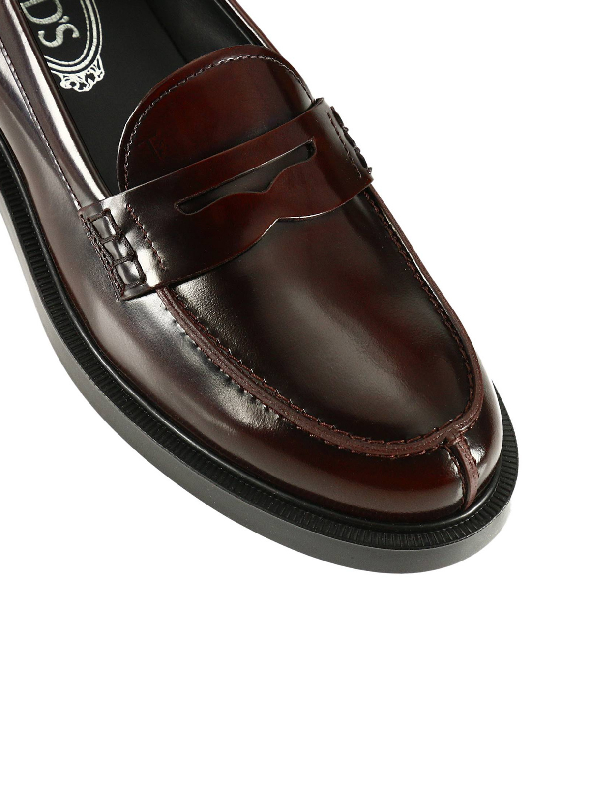 Tod's Penny bar burgundy leather loafers | XXW0ZP0H500SHAR810