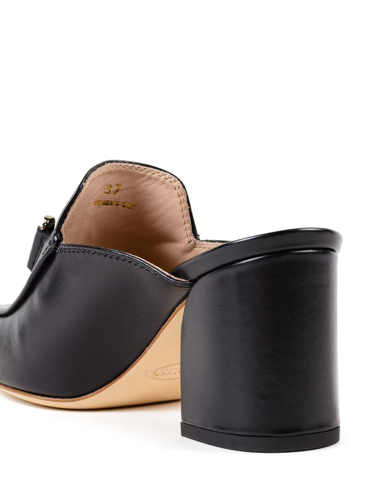 Tod's Double T black leather mules - Black|XXW81A0X620GOCB999 Tod's Double T black leather mules - Black|XXW81A0X620GOCB999
