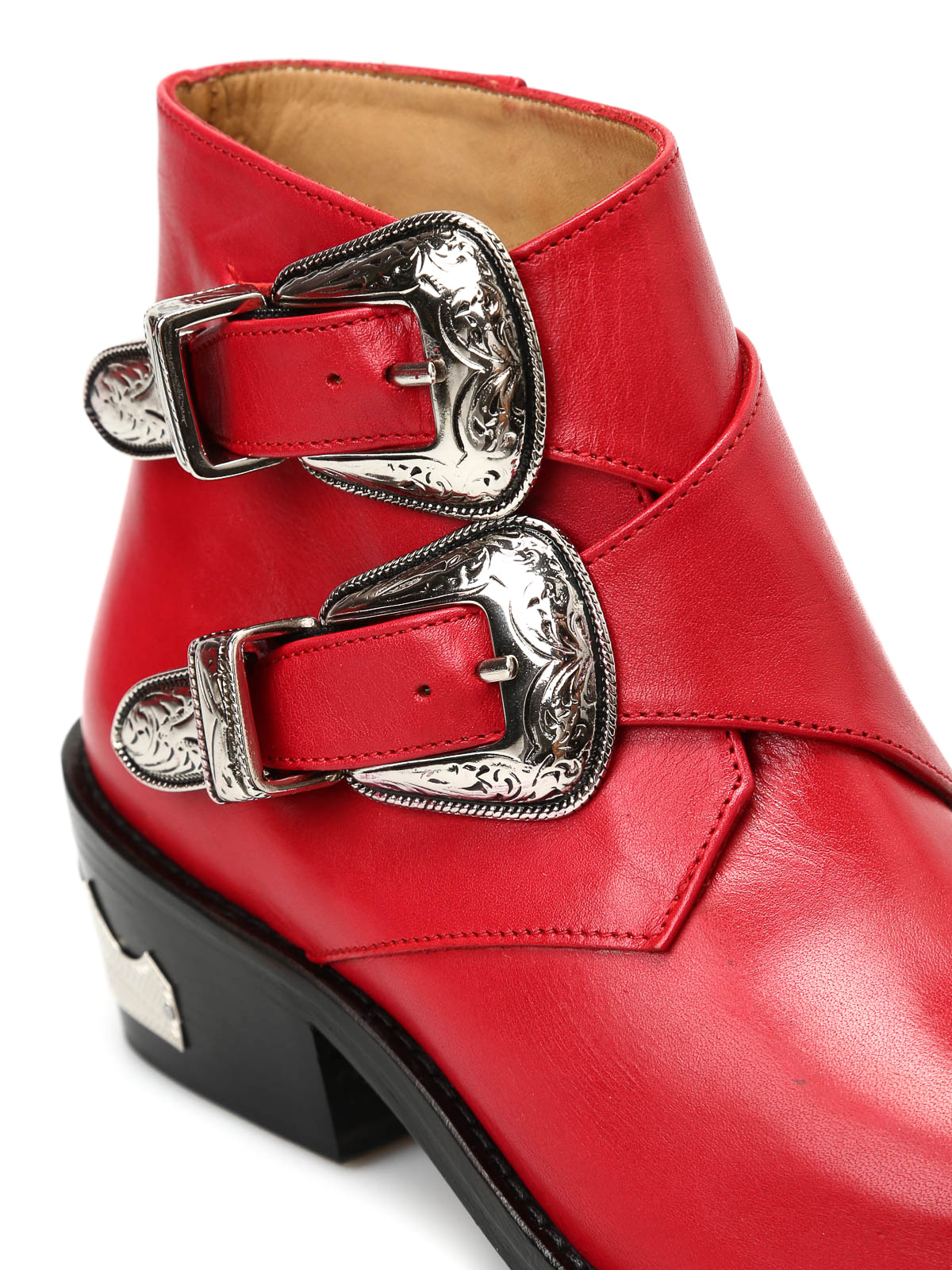 Ankle boots Toga - Buckle detailed leather ankle boots - AJ780RED