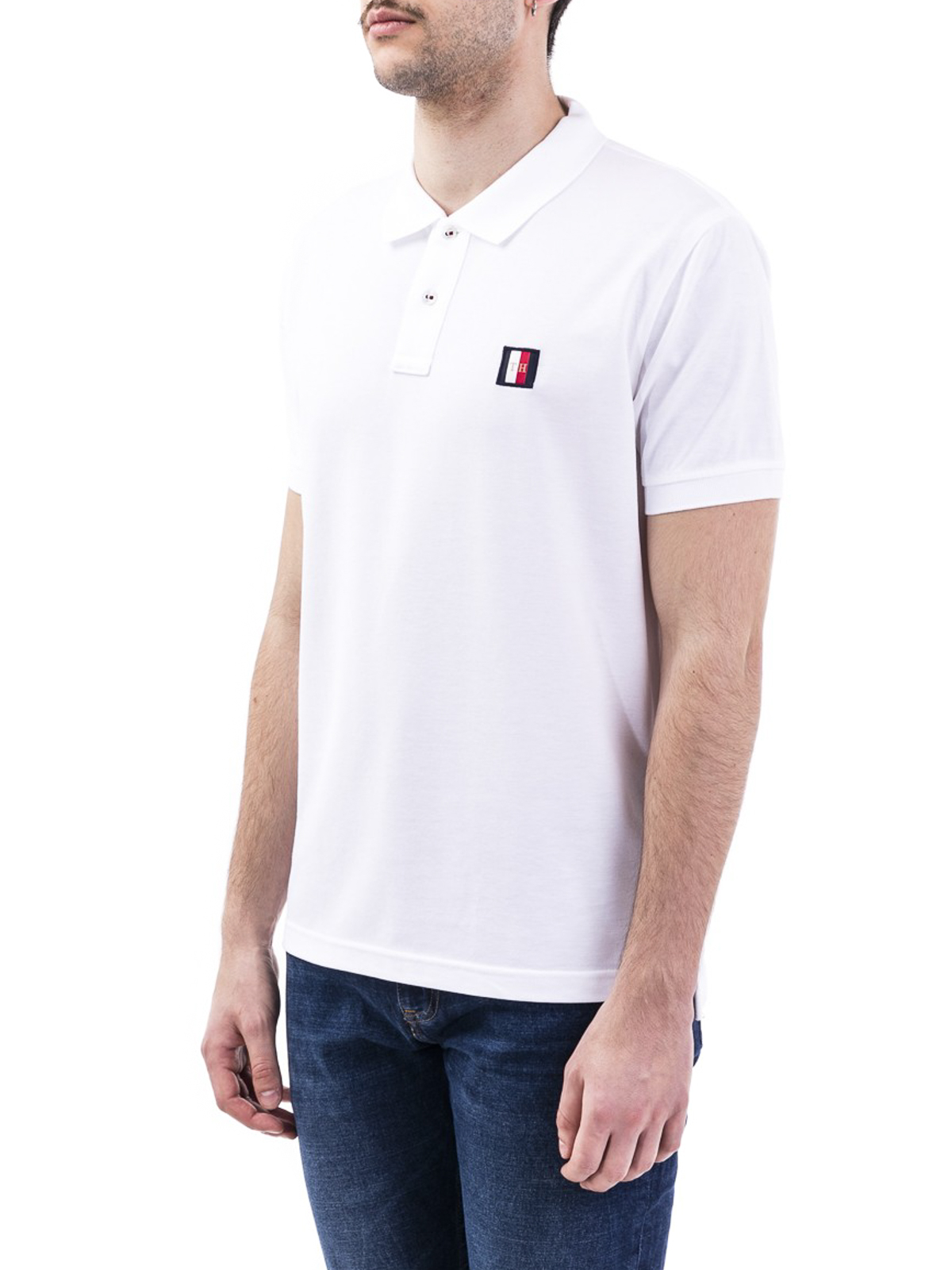 Polo shirts Tommy Hilfiger - Short sleeve white polo - MW0MW13077YBR