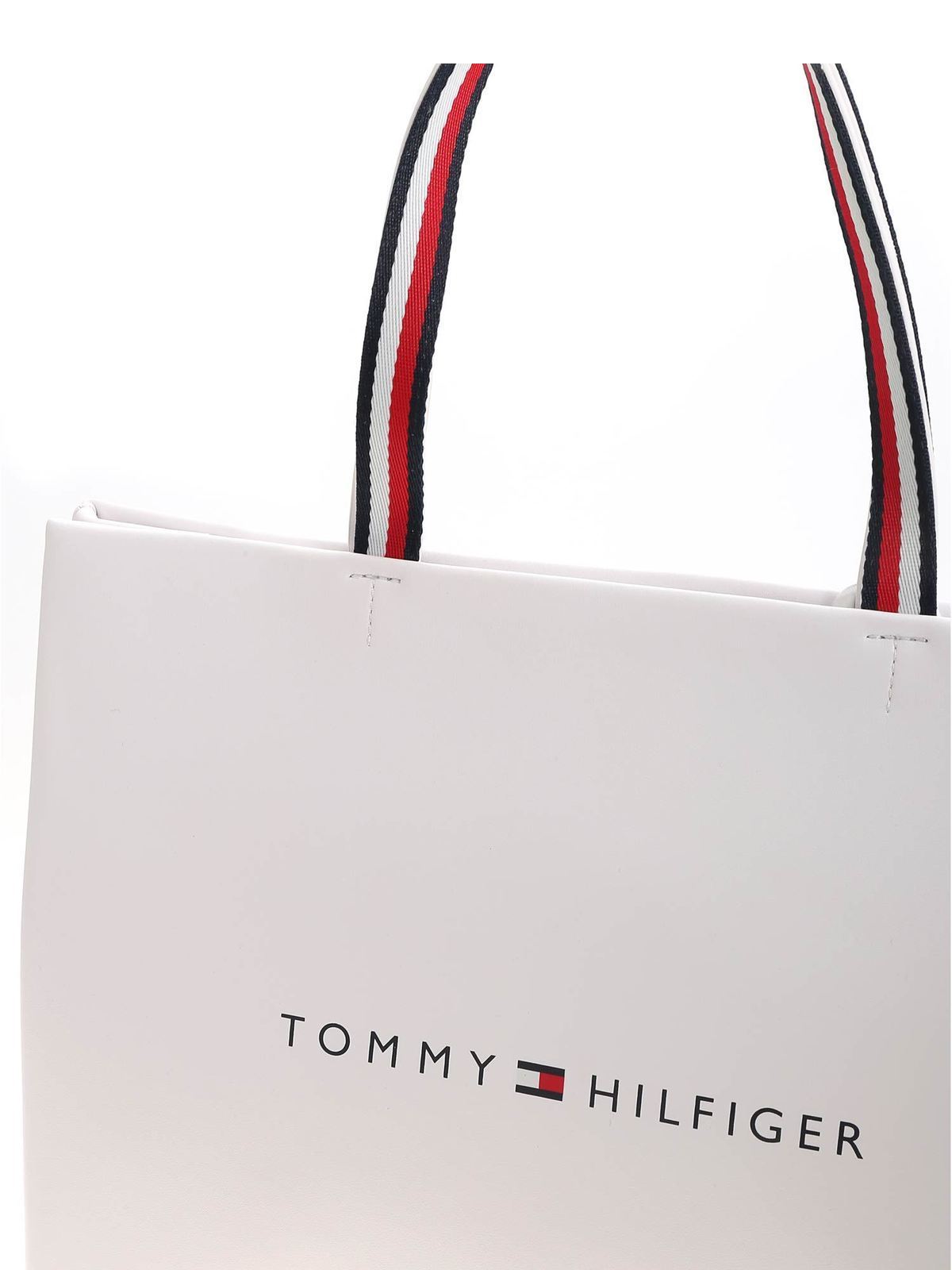 Totes bags Tommy - print shopper bag white - AW0AW08731YAF