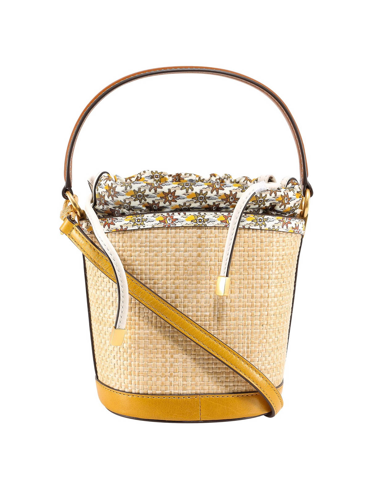 Tory Burch, Bags, Robinson Straw Mini Bucket Bag