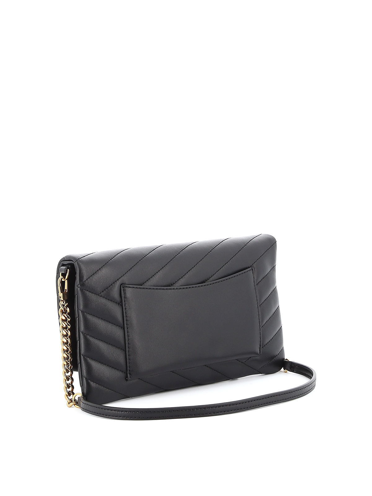 Tory Burch Kira Chevron black clutch - Black - Women | 56824001