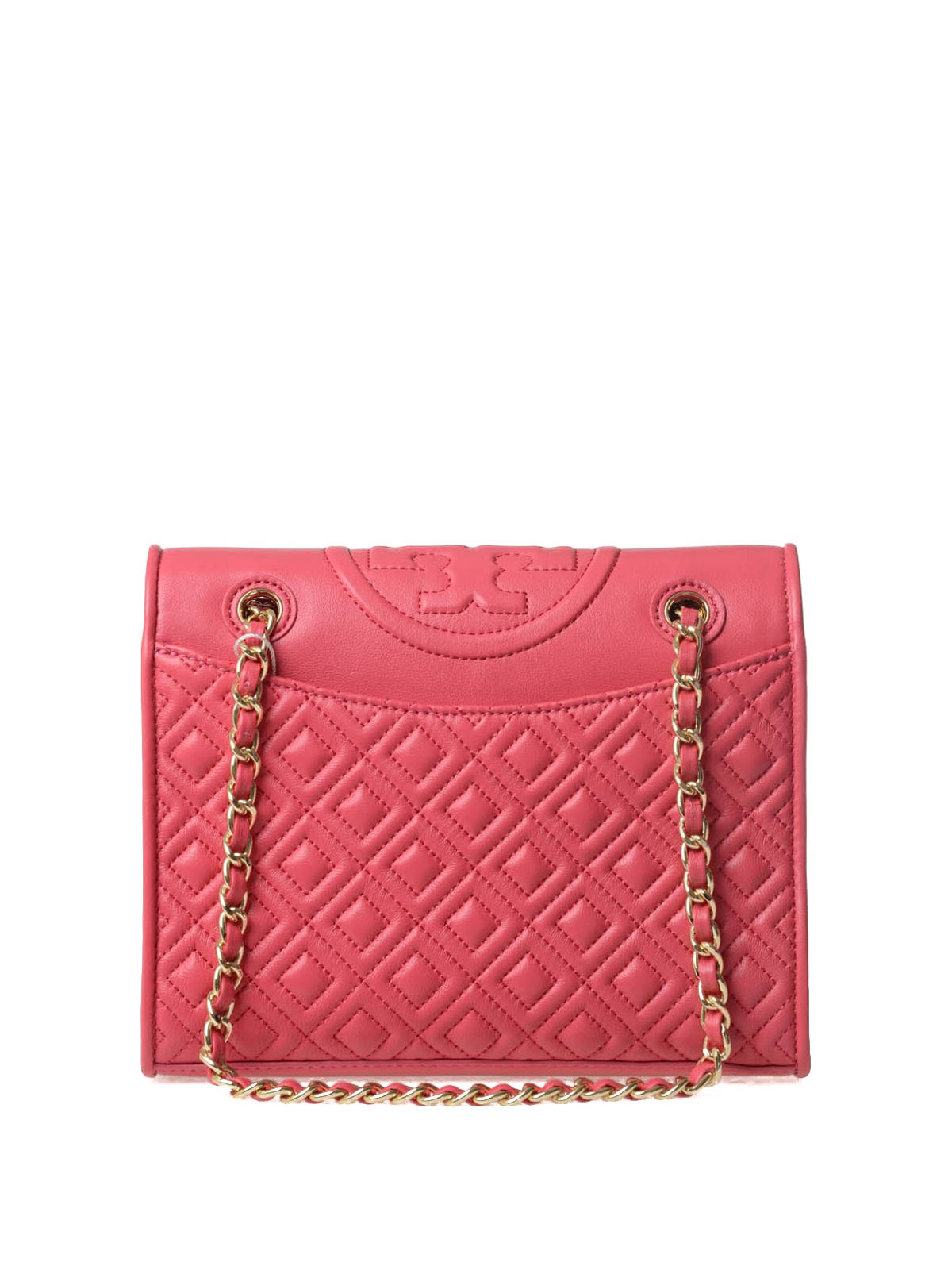 Cross body bags Tory Burch - Fleming pink quilted leather cross