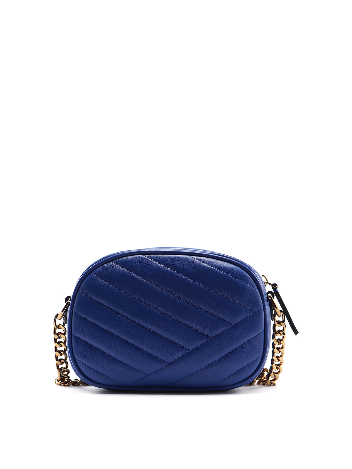 Small Kira Chevron Bag - Tory Burch - Blue - Leather