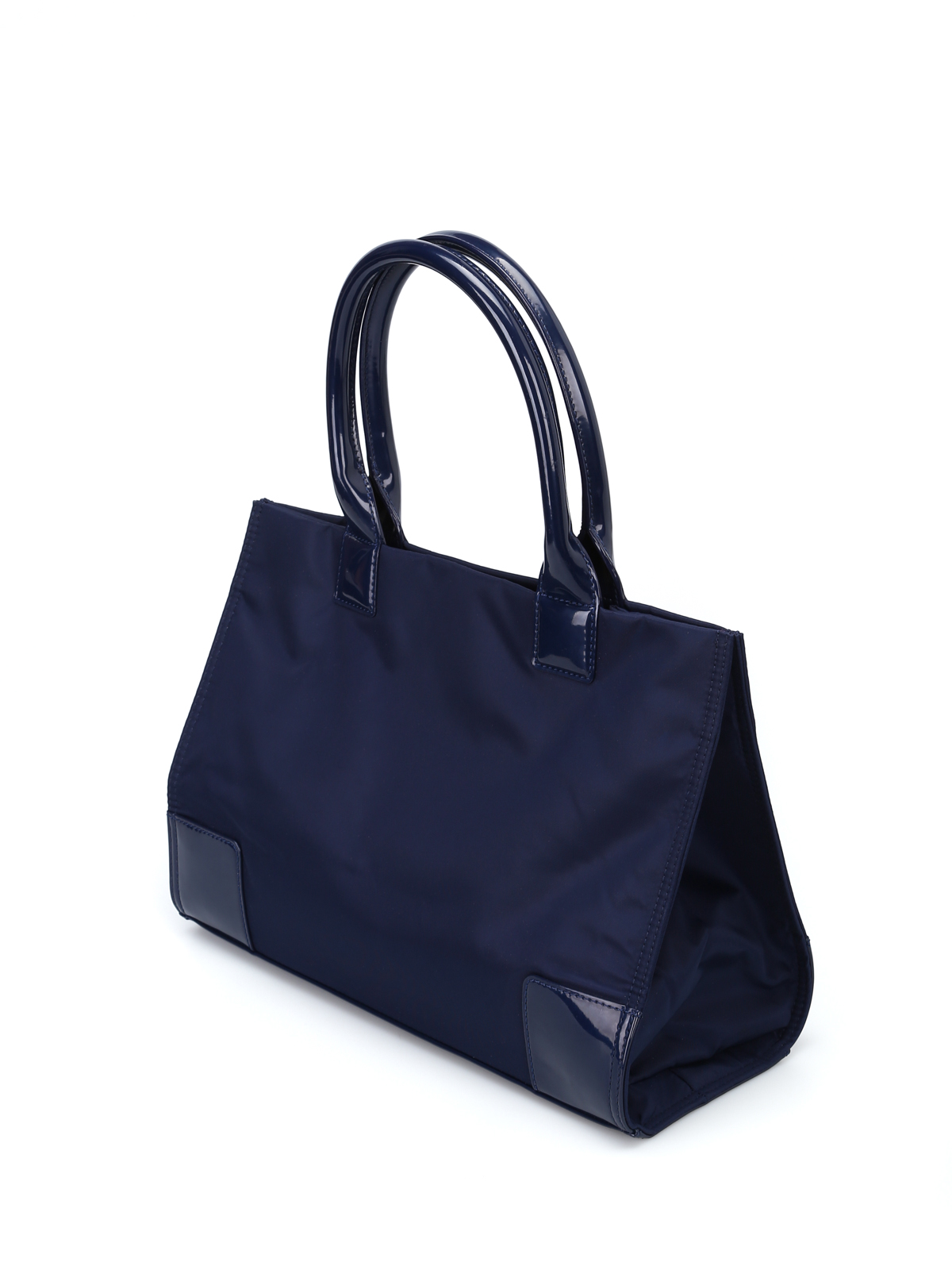 Tory Burch Navy Blue Nylon And Patent Leather Ella Tote Tory Burch