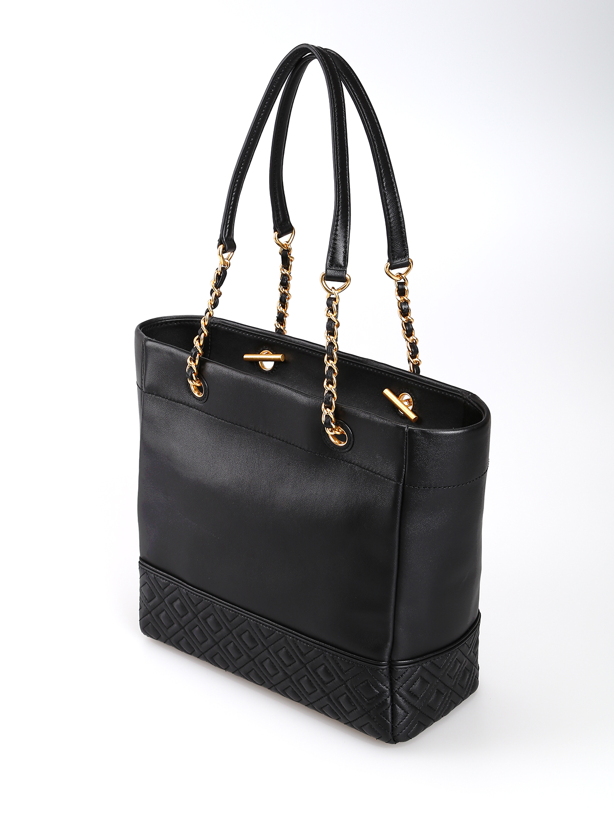 Tory Burch black leather tote