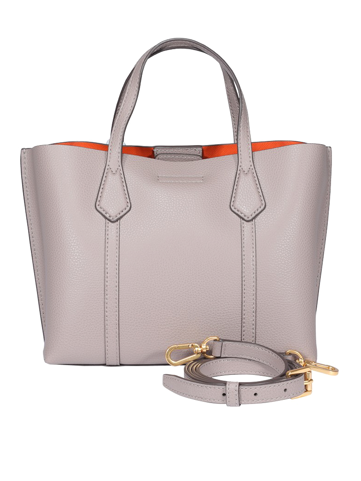 Tory Burch Grey Perry Small Leather Tote Bag