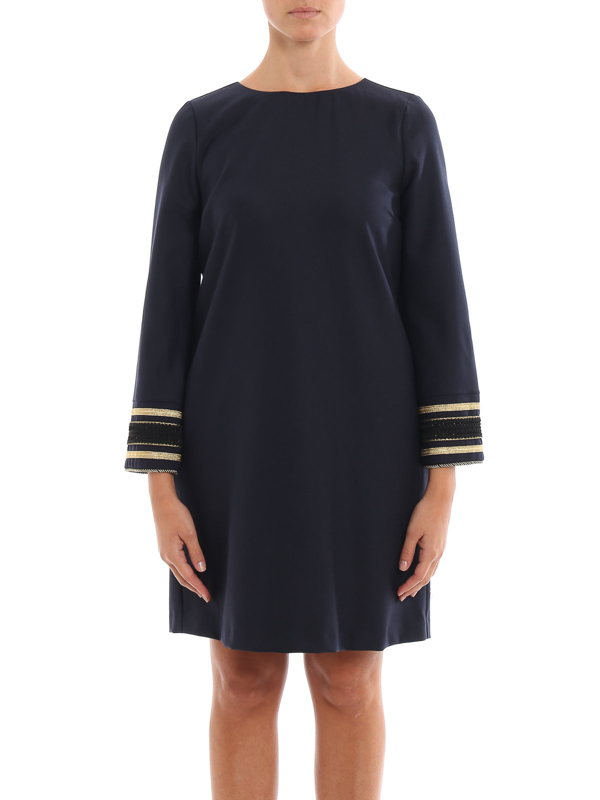 lace sleeve a line dress Line of Oslo Line of Oslo Eva Wool Dress Antracite / S