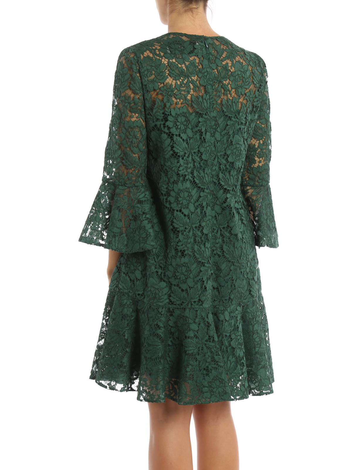 chinese dress ladies Valentino Mint Green Lace Gown with Fuchsia Lining  MSA Haute Couture