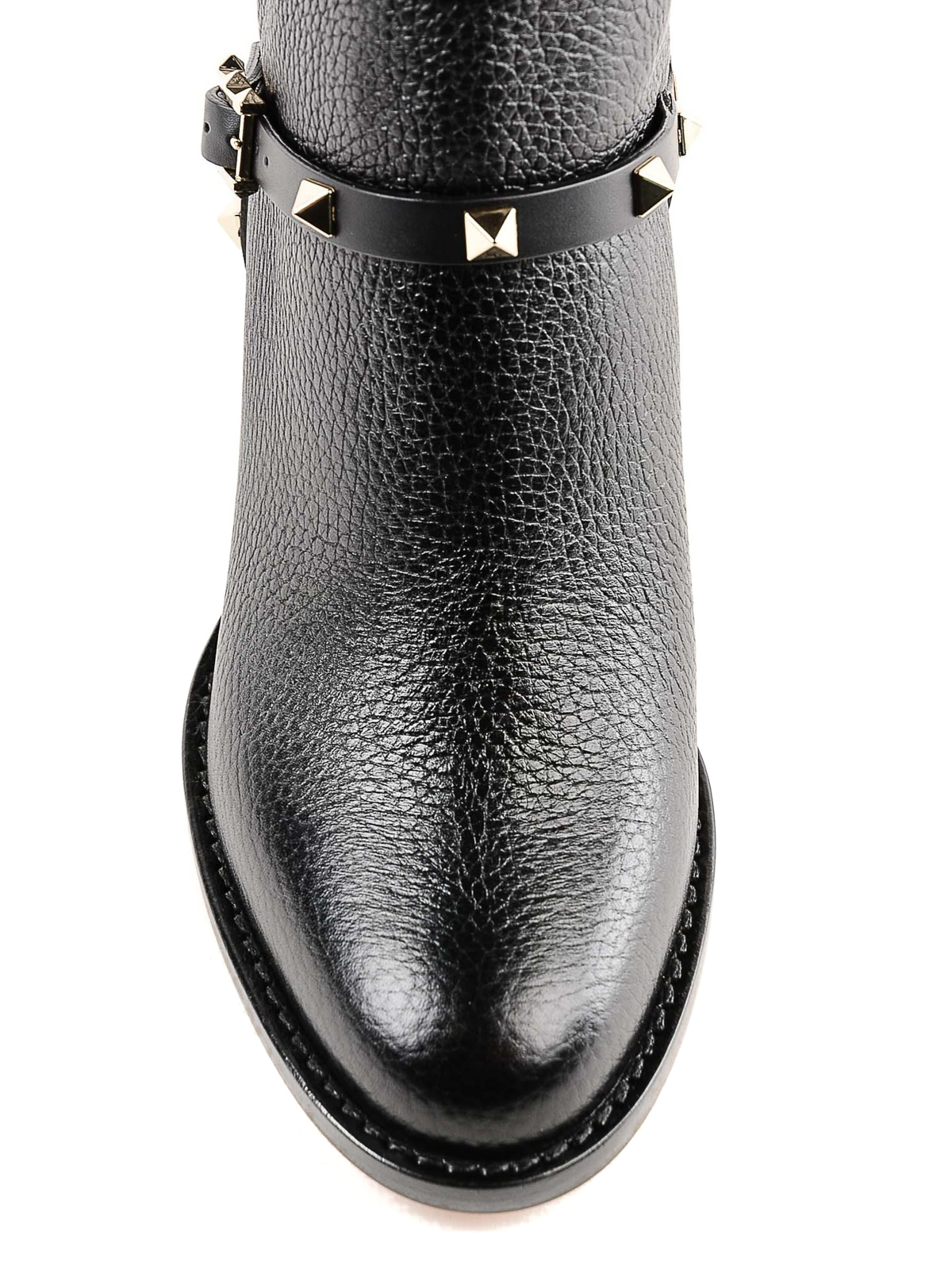 reservation Mand leder Ankle boots Valentino Garavani - Rockstud leather ankle boots -  QW2S0A03VCE0NO