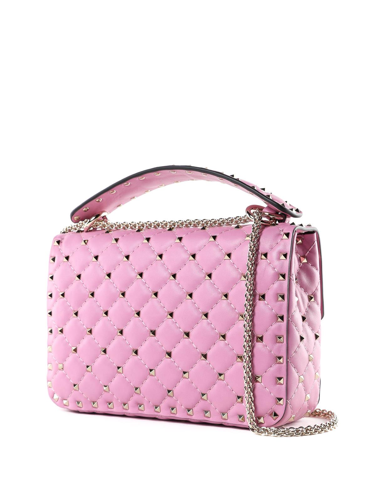 Shoulder bags Valentino Garavani - Rockstud Spike pink lambskin bag -  RW2B0122NAPHD8