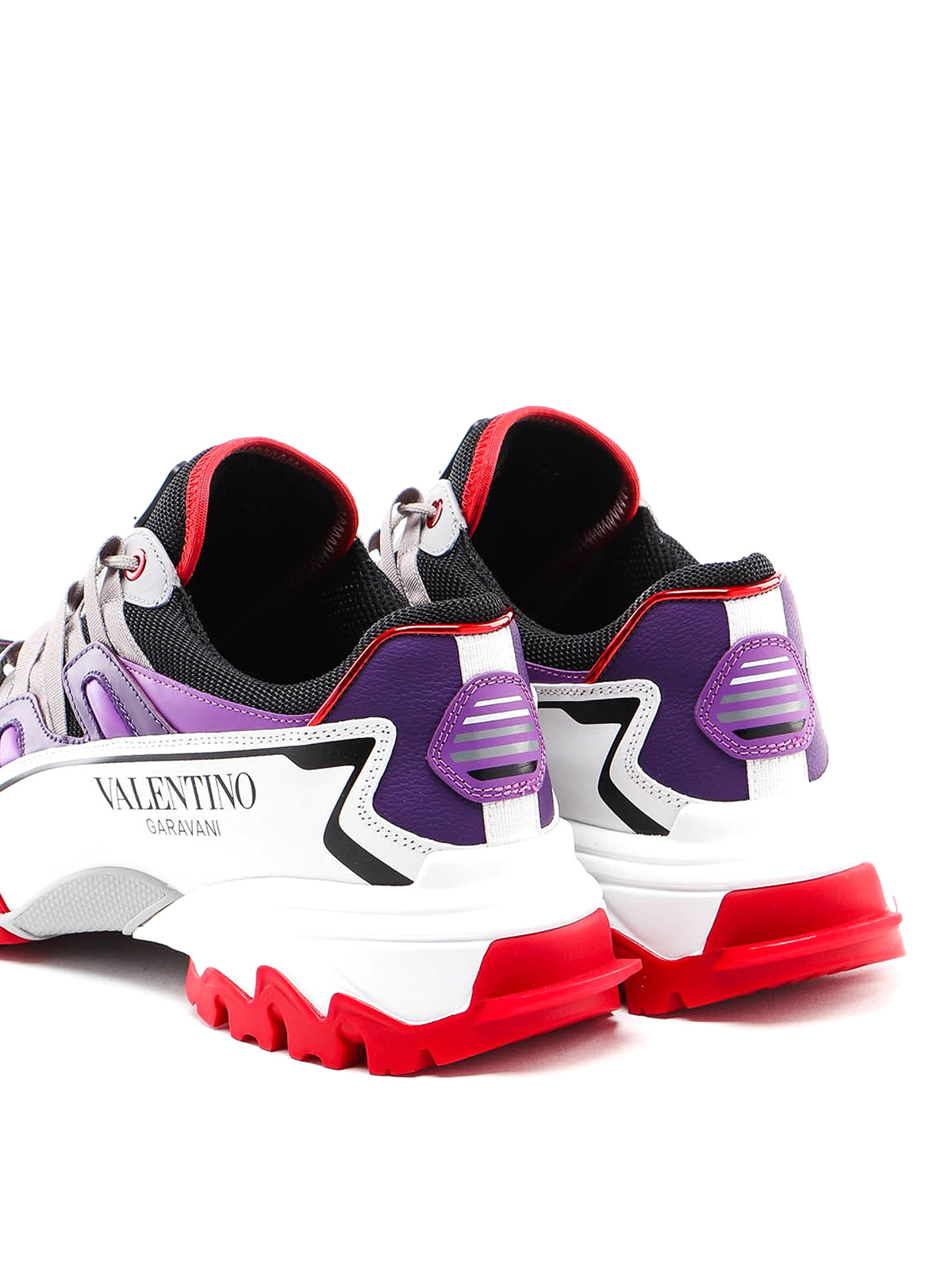 VALENTINO スニーカー 37ハーフ Valentino Garavani Climbers leather and fabric sneakers|SY0S0C20DRZPJ0