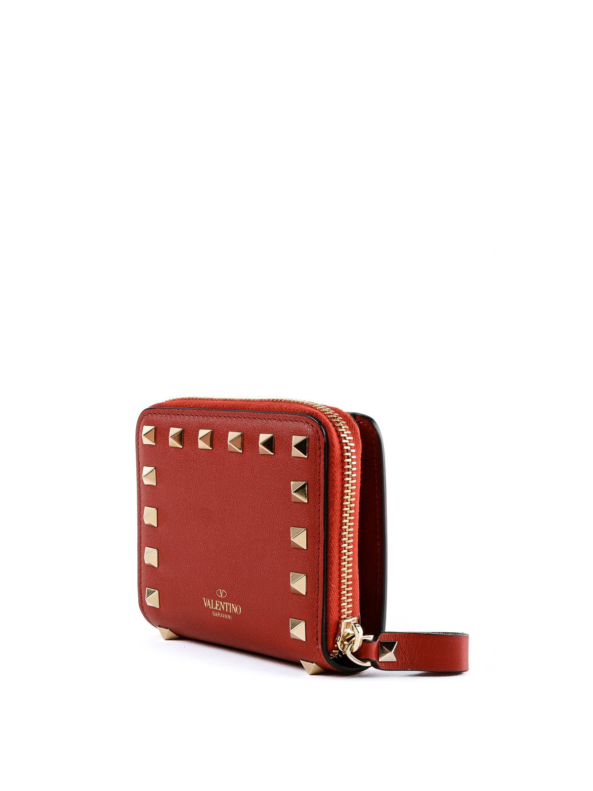 Wallets & purses Valentino Garavani - Rockstud red leather french