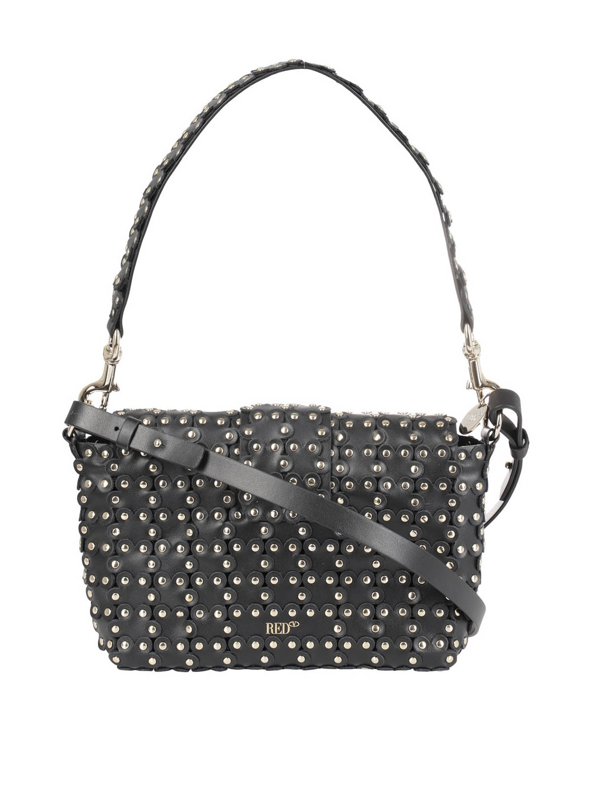 Valentino Red Flower Puzzle bag - Black - Women|UQ2B0A61BWQ0NO