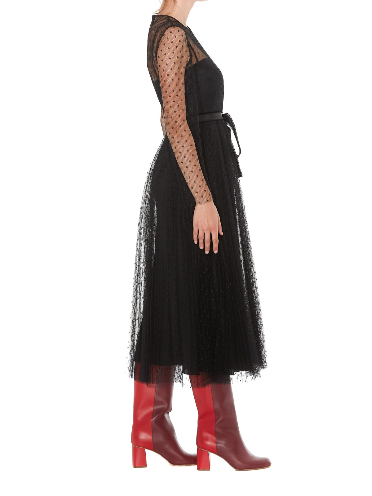 red satin halter dress Norma Kamali Halter Drape Mini Dress main image 0
