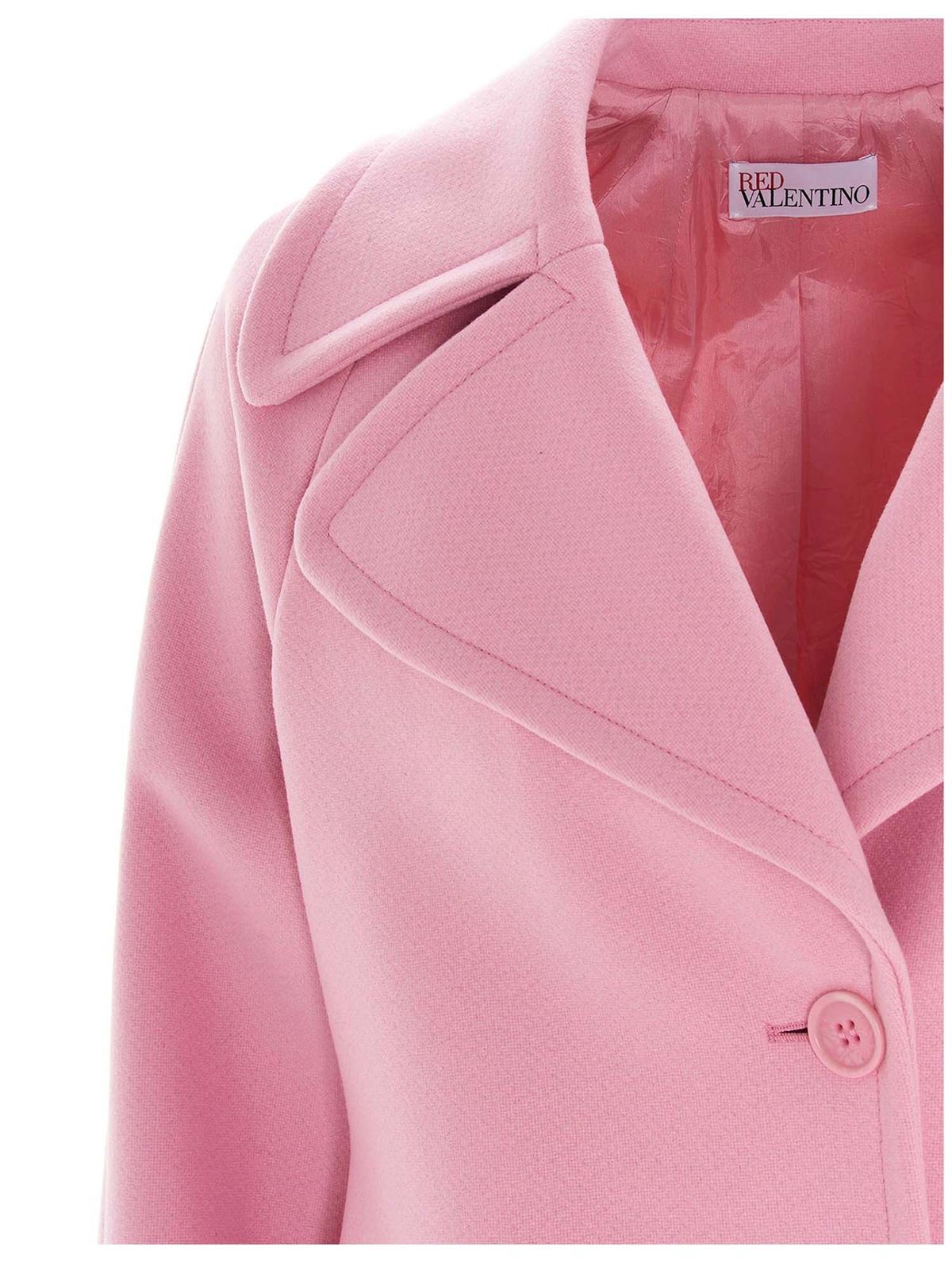 afdeling Grøn saltet Long coats Valentino Red - Wool and cashmere coat in pink - UR0CAC4049760G
