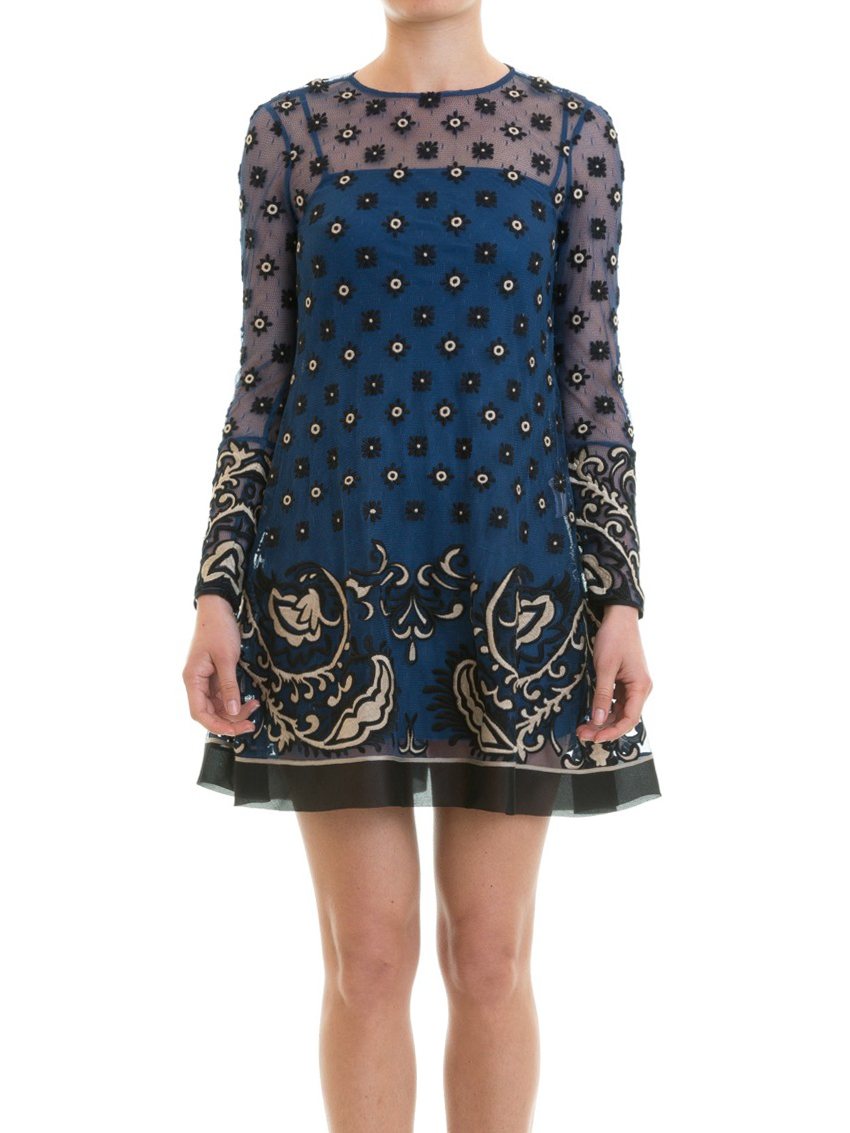 ワンピース Valentino mini dress 66056 auth VALENTINO hot pink silk 1967 TIGER MINI Dress 38