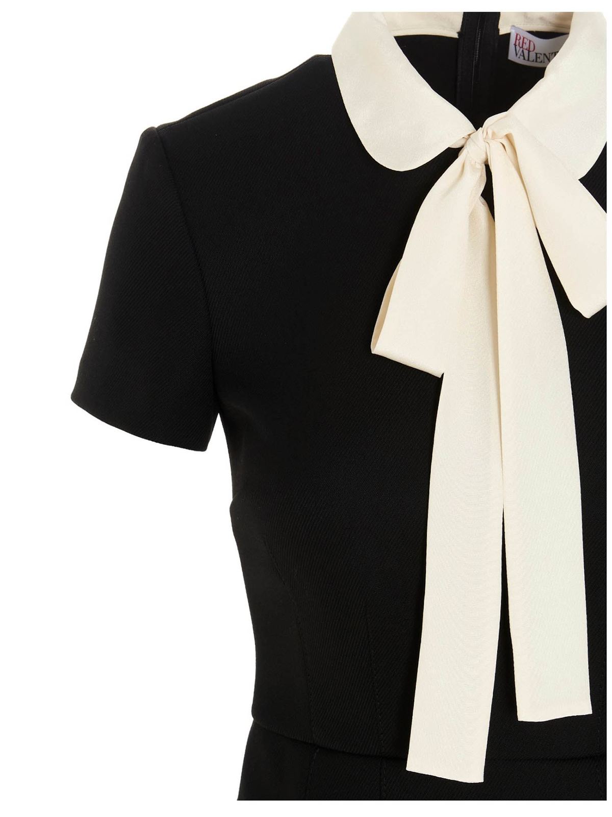 blue dress for baby girl Valentino Garavani Black Silk Evening Little Black Dress w Satin Bow – Modig
