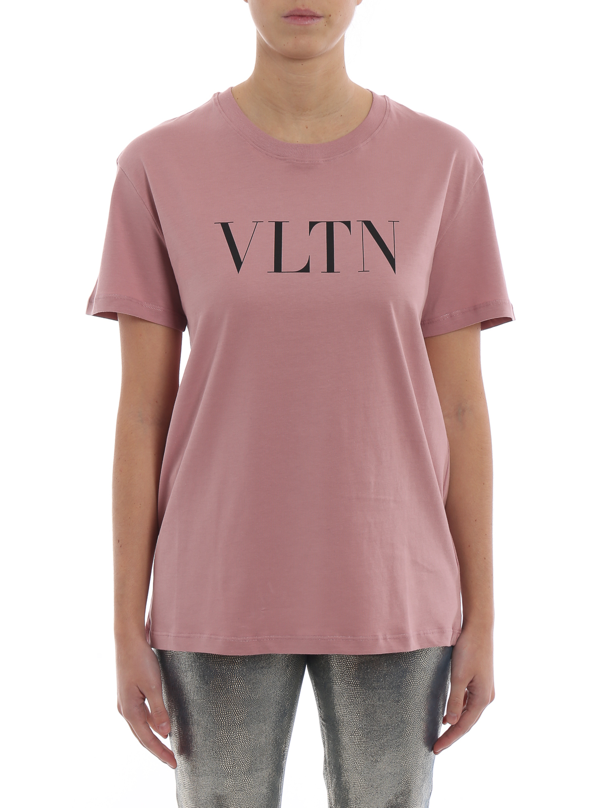 T-shirts Valentino - VLTN antique rose cotton Tee - RB3MG07D3V6S86