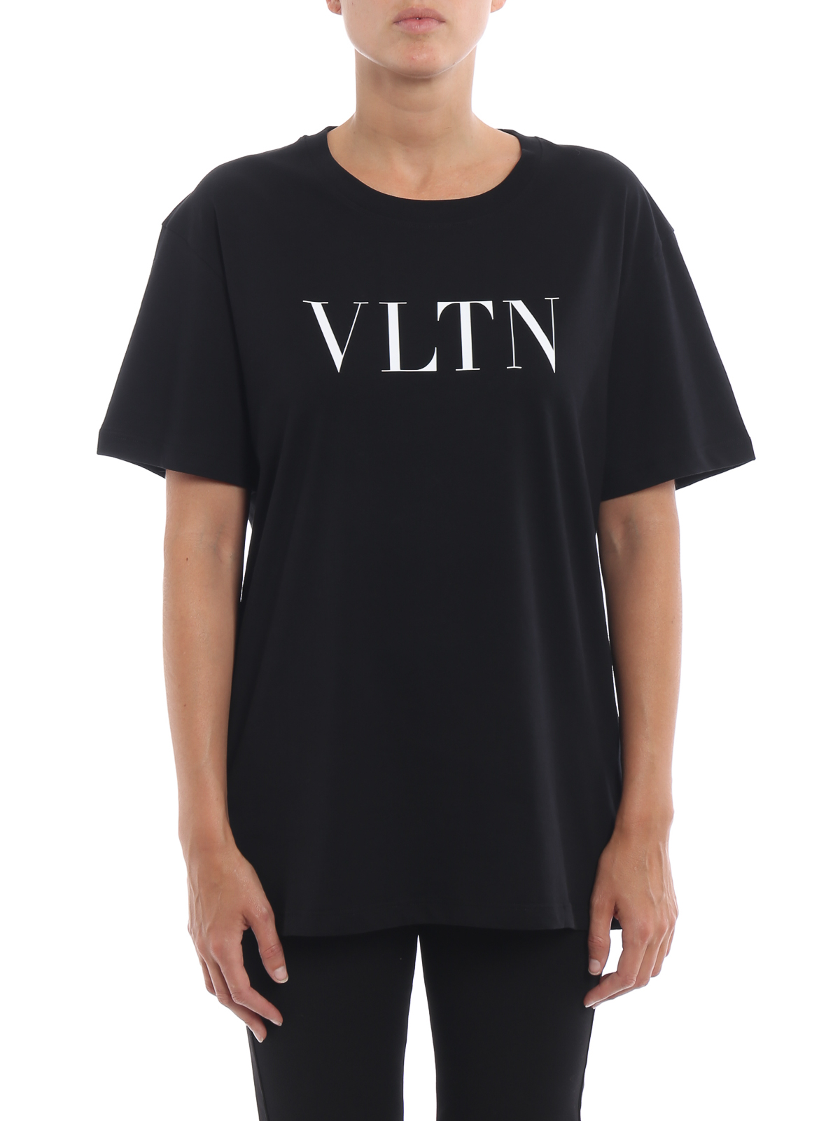 Metafor Folde Turist T-shirts Valentino - VLTN print black cotton Tee - QB3MG07D3V60NO