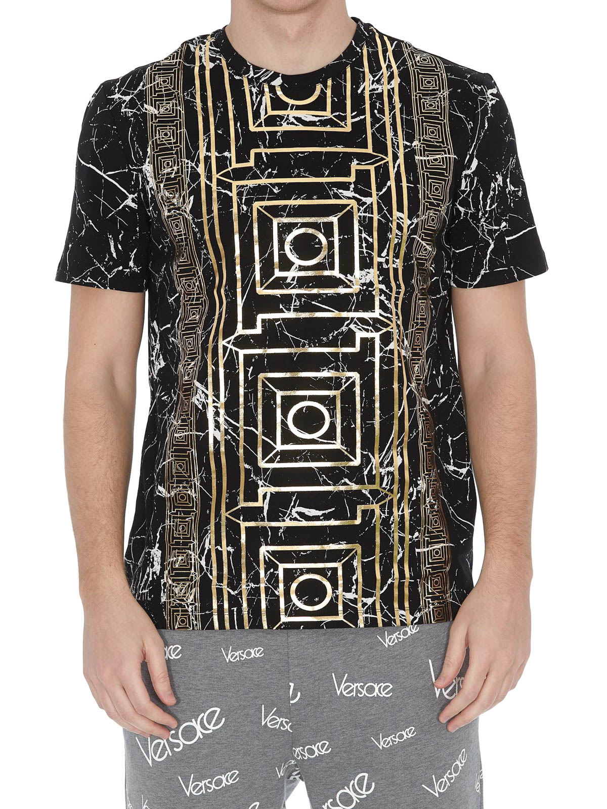 Tシャツ Versace Collection - Tシャツ - 黒 - V800683RVJ00599V7008