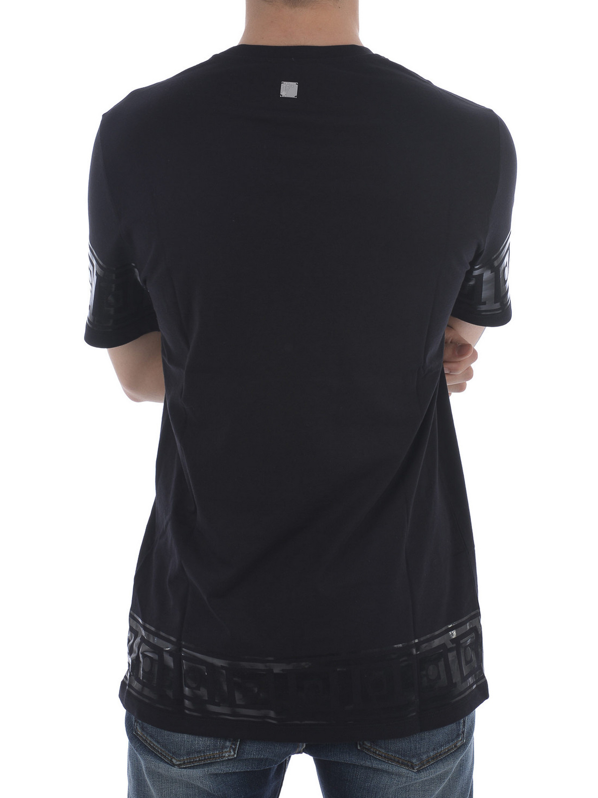 toque Comida jerarquía Camisetas Versace Collection - Camiseta Negra Para Hombre -  V800683VJ00370V1008