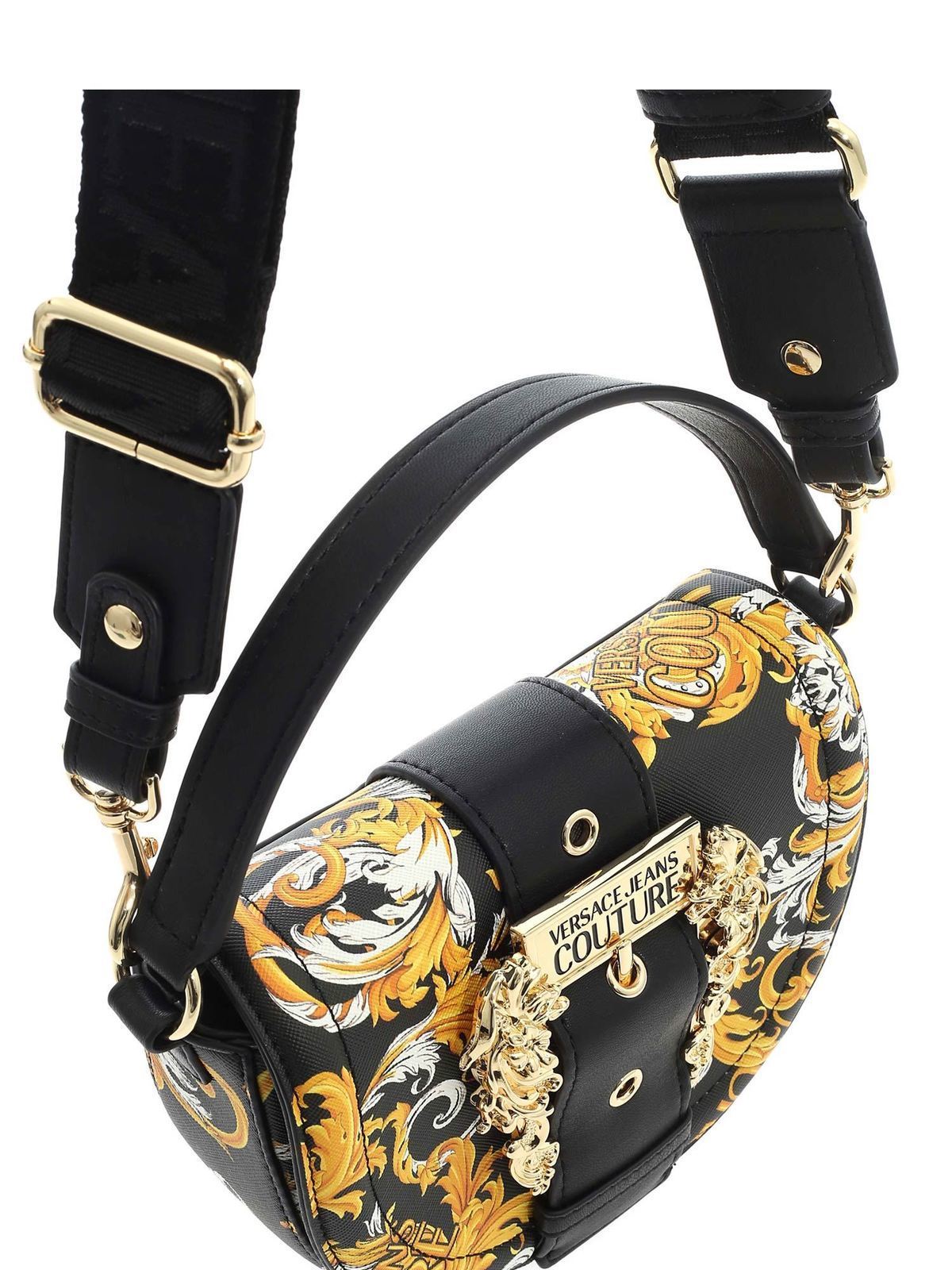 VERSACE JEANS COUTURE ショルダーバッグ ブラック ロゴ