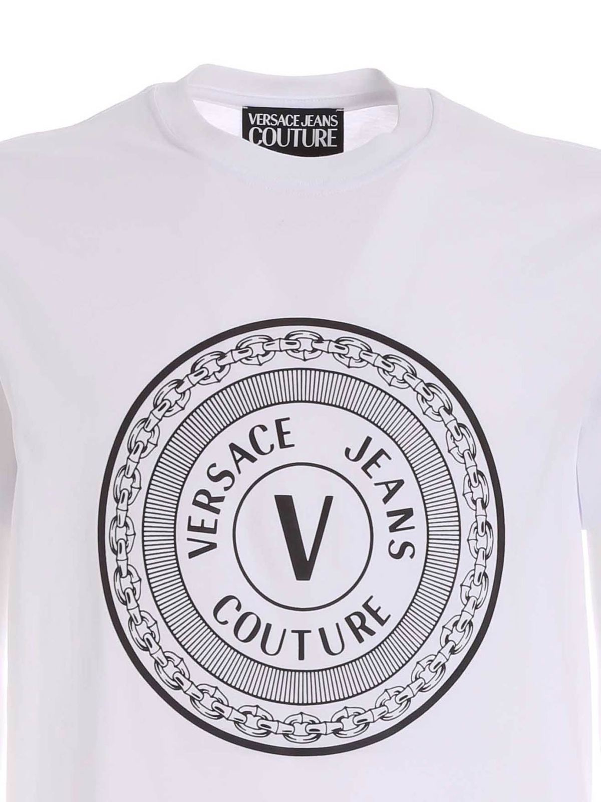 T-shirts Versace Jeans Couture - V-Emblem T-shirt in white -  B3GWA7TD30319003