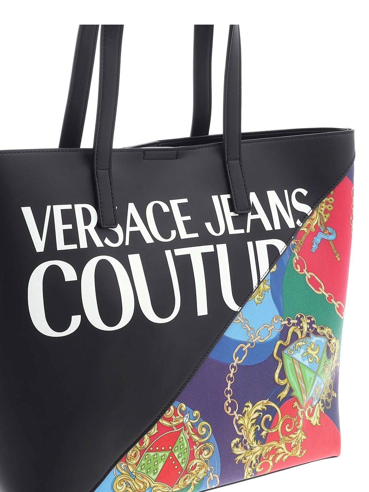 VERSACE JEANS COUTURE トートバッグ バロック ブラック-