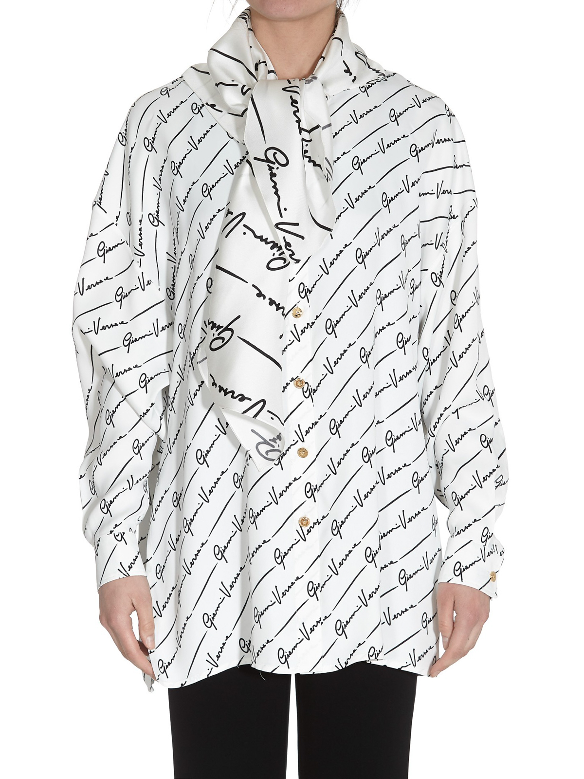 Versace GV Signature silk shirt - White | A85876A233308A7001