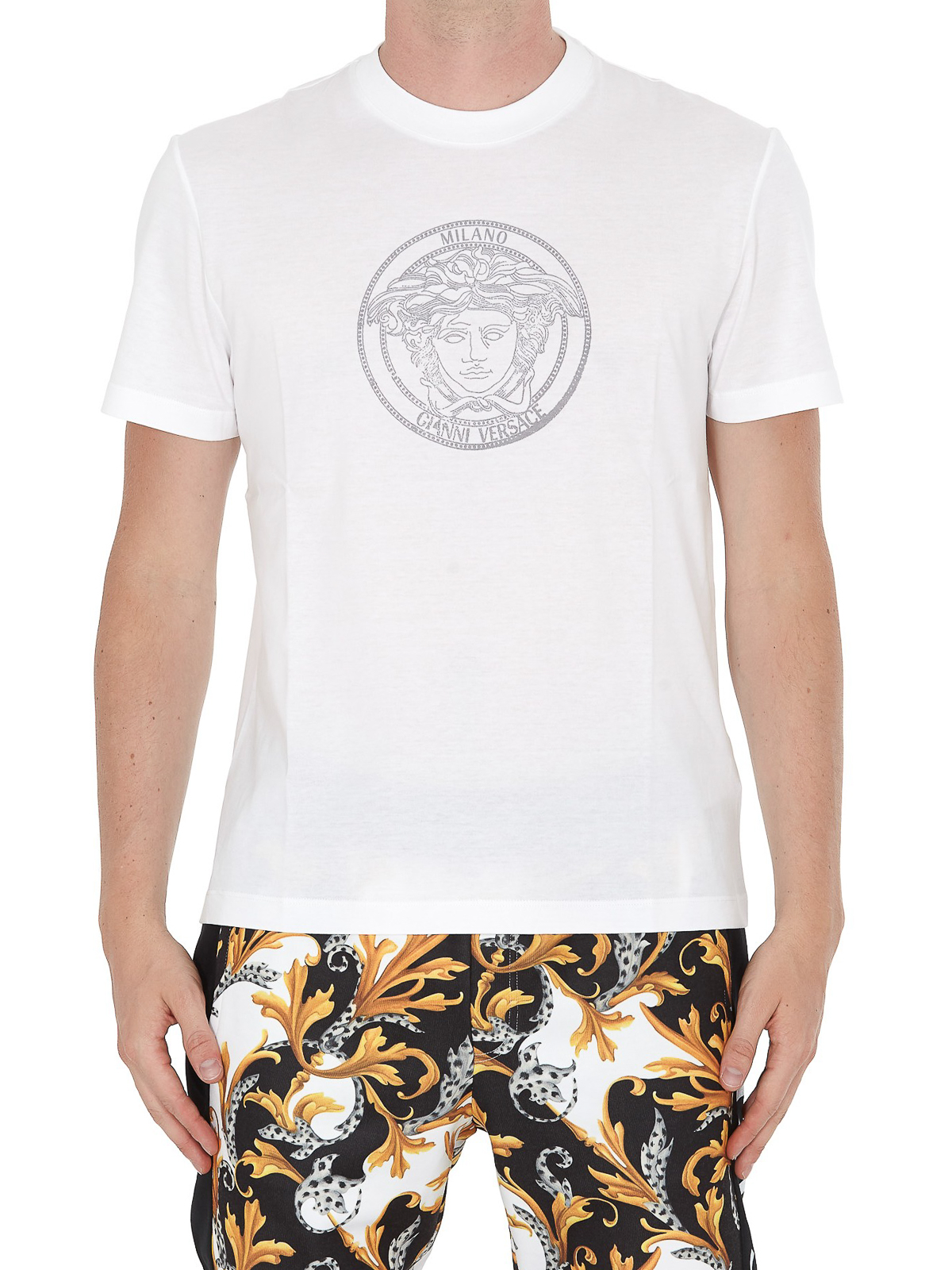 Tシャツ・カットソー VERSACE 'Medusa' logo print T-shirt White 22099866_52023032_600.jpg