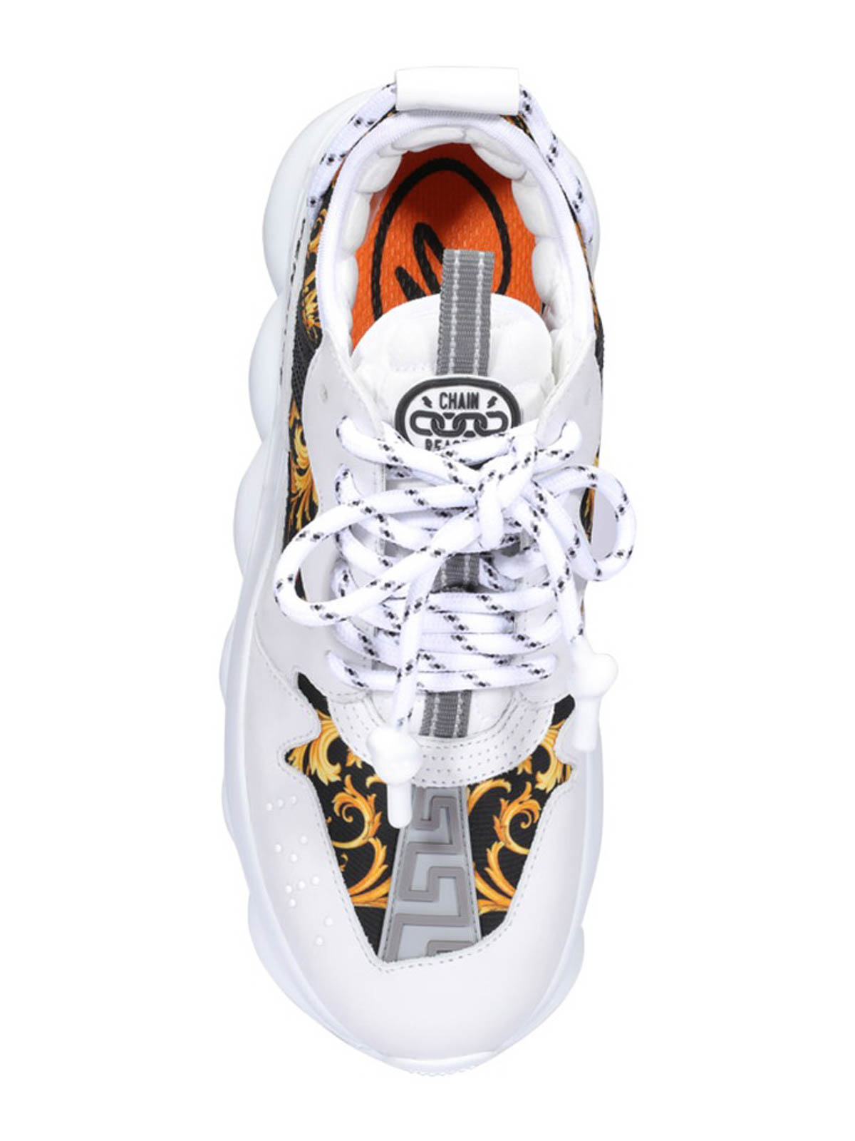 Versace White Chain Reaction Sneakers