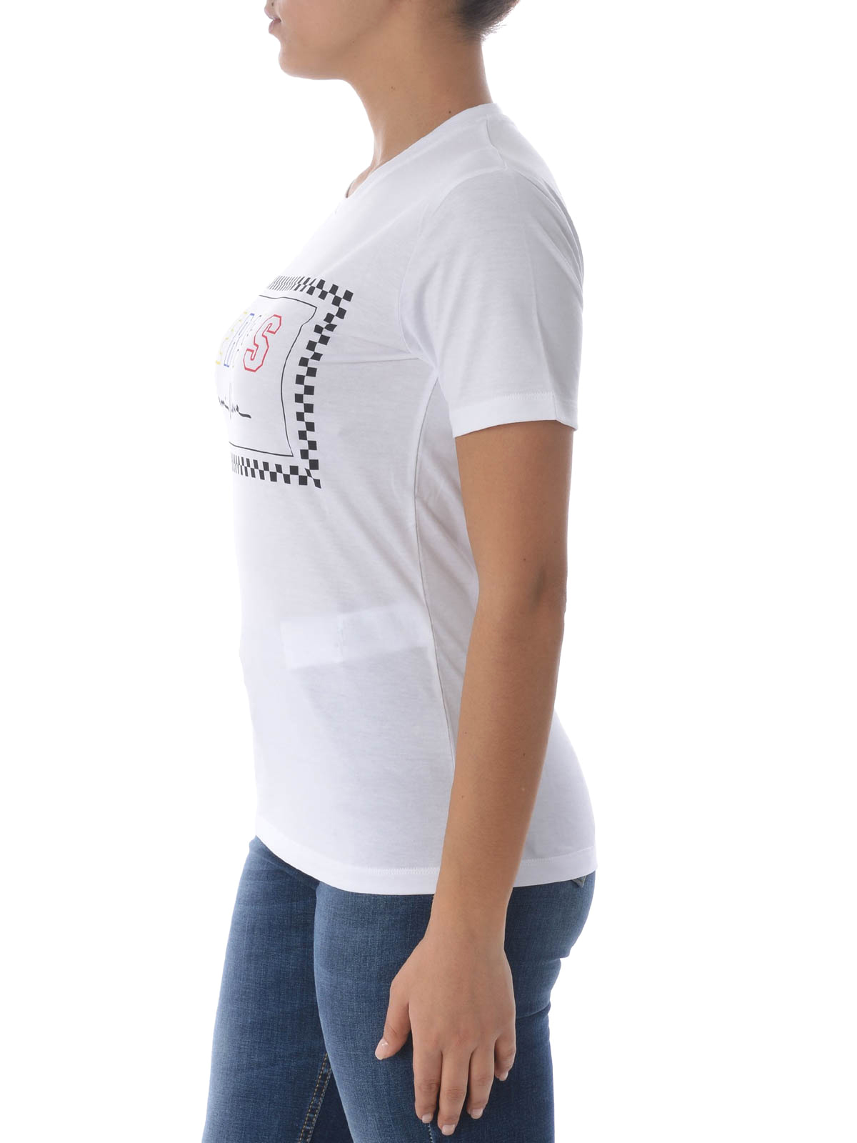 Hævde kredsløb Wardian sag T-shirts Versus Versace - Multicolour logo print white slim Tee -  BD90683BJ10388B1001
