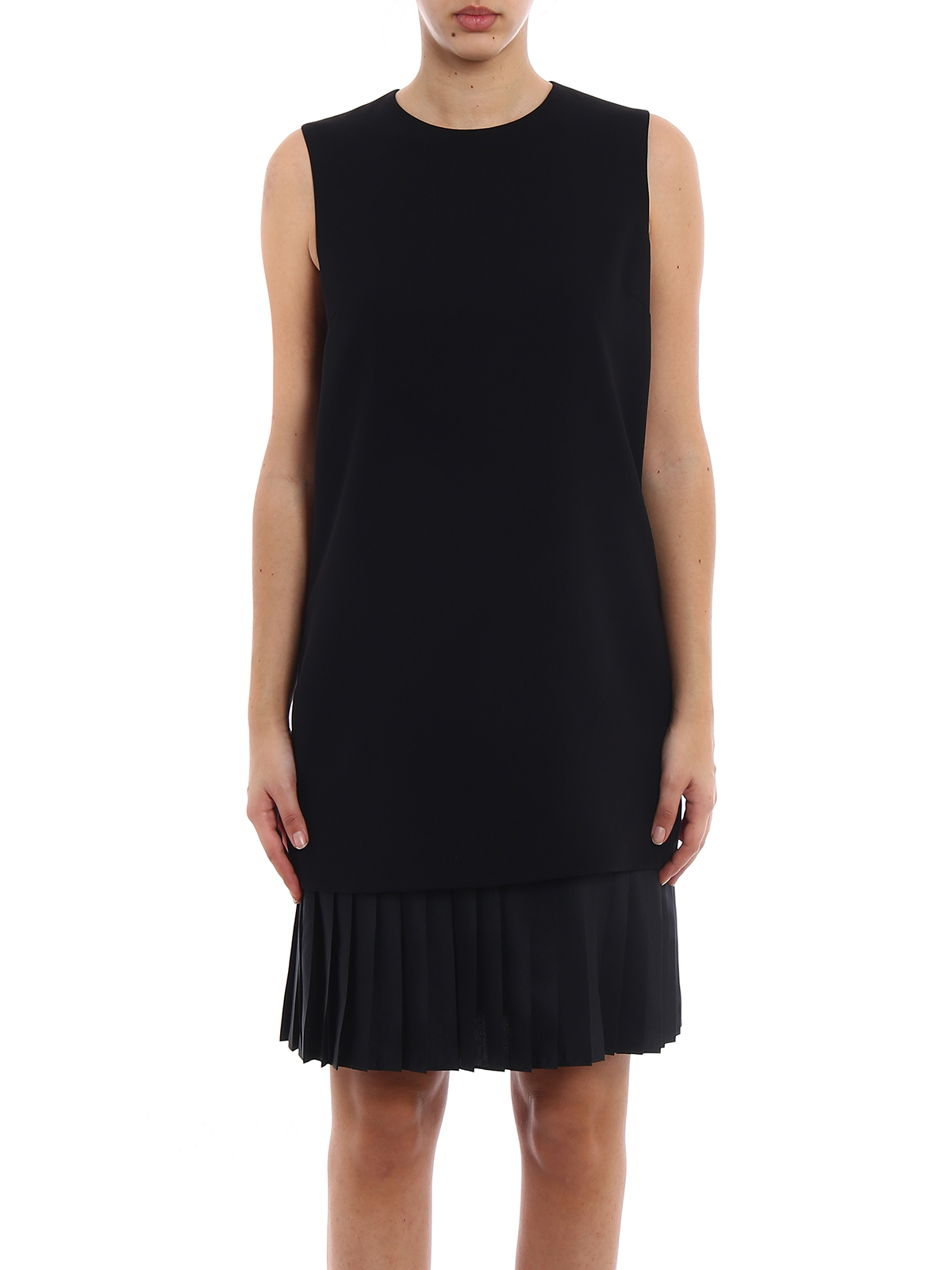 Victoria Beckham Pleated bottom soft crepe dress - Black|DRVV522