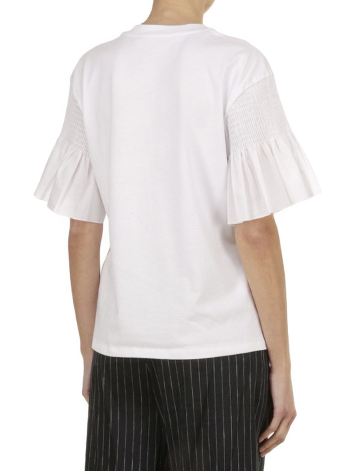 Tシャツ・カットソー Victoria Beckham SS25 'Ruffle' blouse (1125WSH006158A JADE) Asymmetric Ruffle Blouse In Black – Victoria Beckham Inc