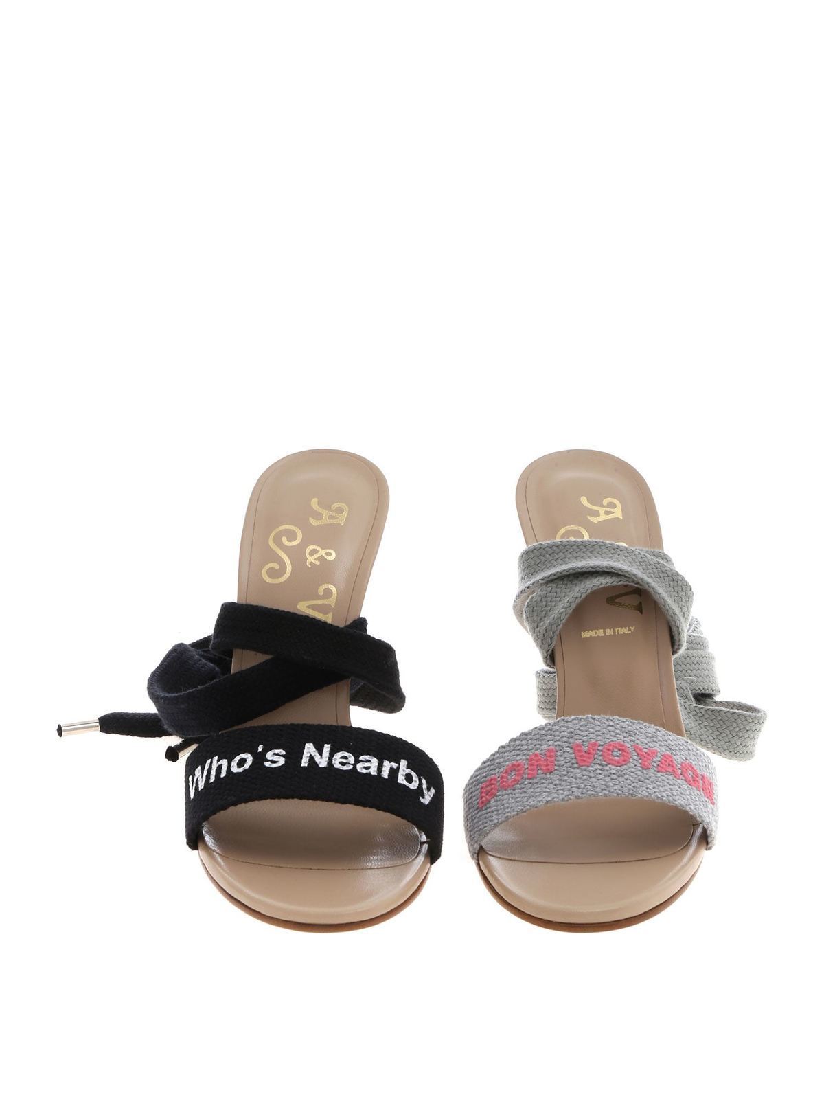 Shop Vivienne Westwood Holiday Sandals In Gray And Black In Negro